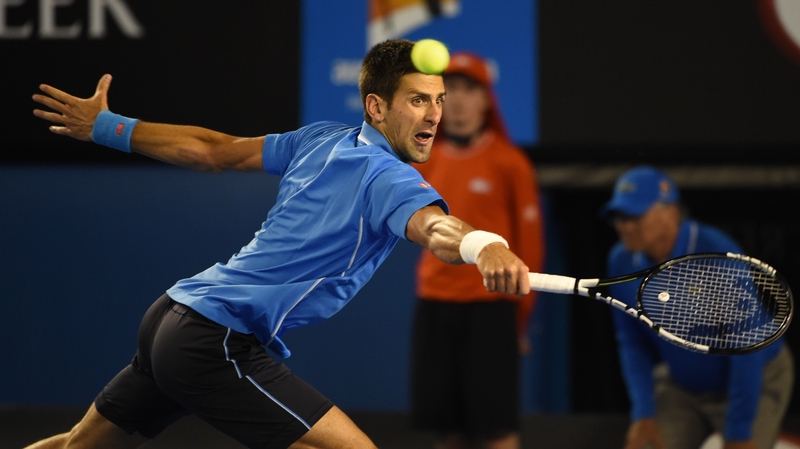 Novak Djokovic progressed after a straight sets victory