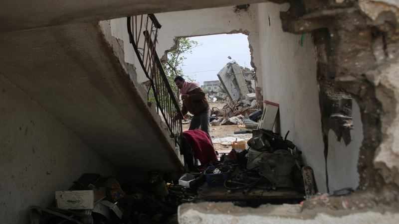 Thousands of homes in Gaza were destroyed during the conflict
