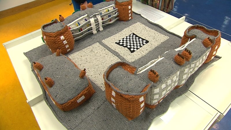 The knitted model is the centre piece of one of five exhibition projects funded by the EU