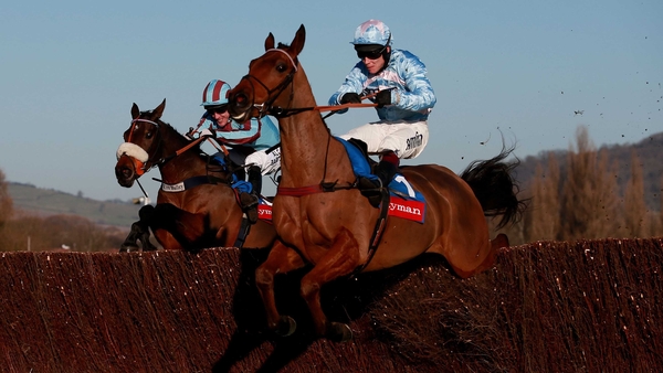Champagne West is entered in both the JLT Novices' Chase and the RSA Chase at the Cheltenham Festival