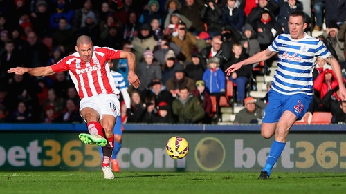 Jonathan Walters scores the first of his three goals