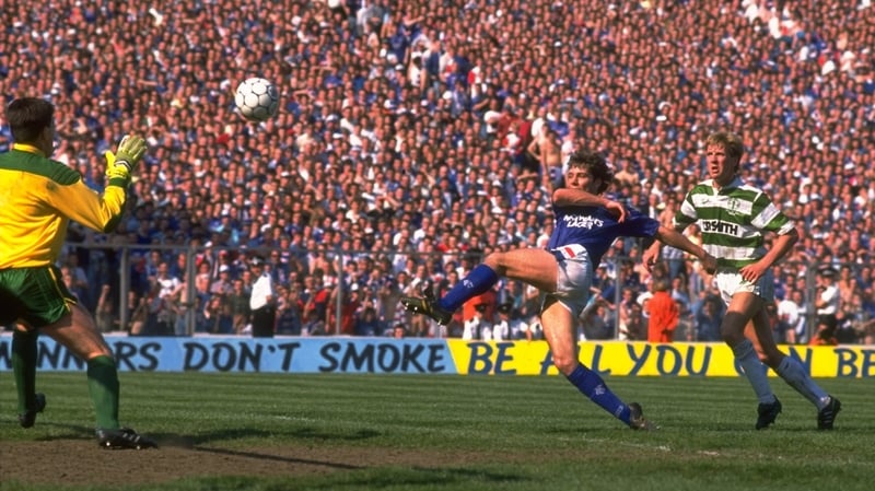 Celtic and Rangers in action during the 1989 SFA Cup final