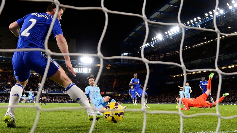 David Silva levelled for City just before the break.