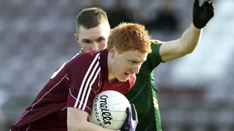 Galway's Adrian Varley and Conor McGill of Meath