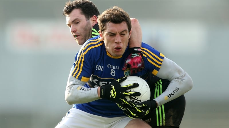 Mayo’s Mark Ronaldson and David Moran (front) of Kerry