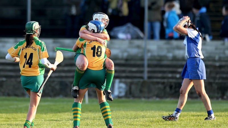 Mullagh players celebrate at the final whistle