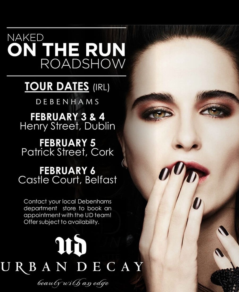 Top Urban Decay makeup artist visiting Debenhams