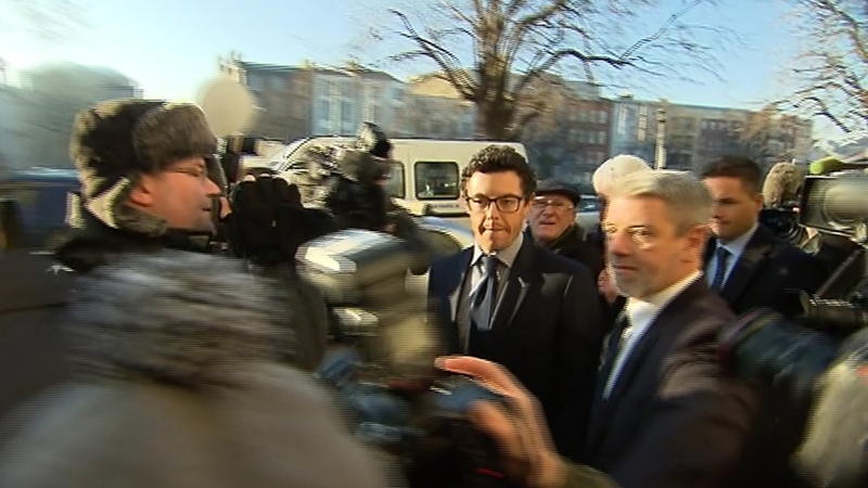Rory McIlroy arriving at court this morning