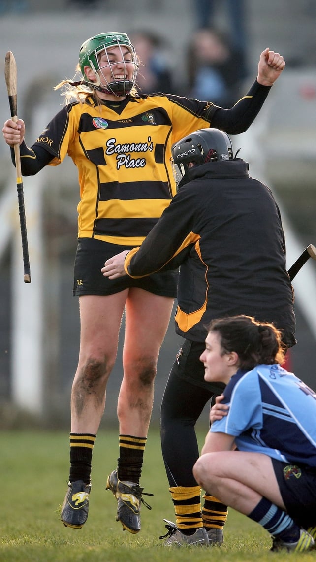 Shona Curran of Lismore celebrates after the final whistle in the All-Ireland ICC Club semi-final
