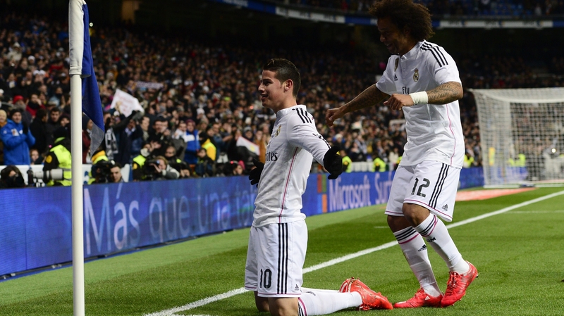 James Rodriguez scored against Sevilla before going off injured