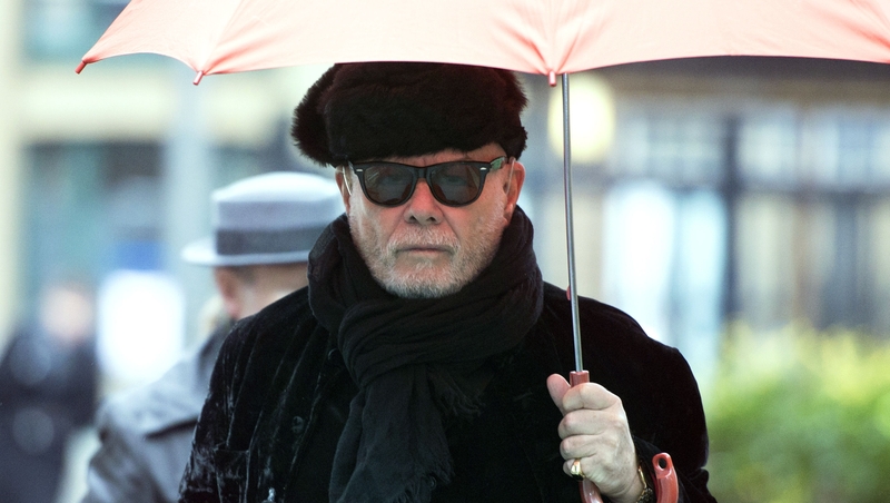 Gary Glitter arriving at Southwark Crown Court in London today