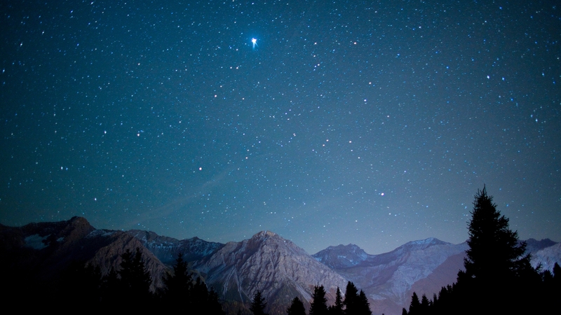 A starry night in Switzerland