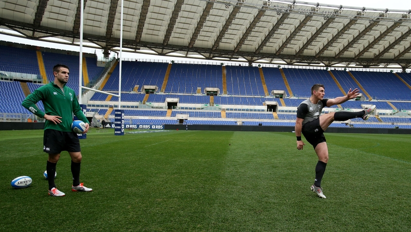 Ian Keatley (right) has a chance to be a hero in Rome as he makes a first ever start in the Six Nations