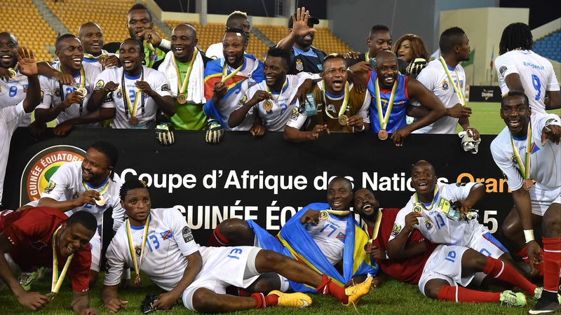 DR Congo players celebrate in Malabo