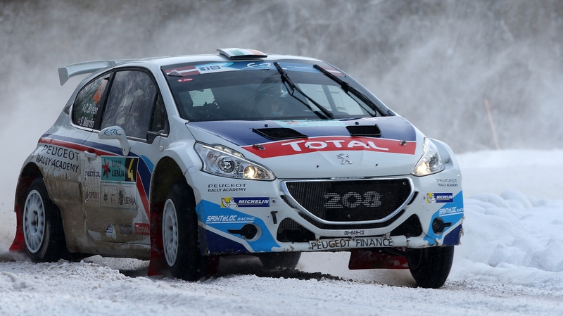 Craig Breen in action in Latvia