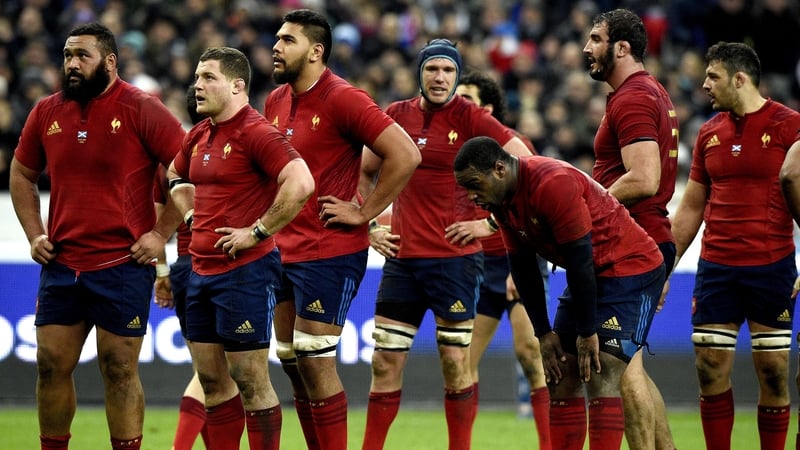 Eddy Ben Arous (hands on knees) came on as a substitute in France's Six Nations opener against Scotland