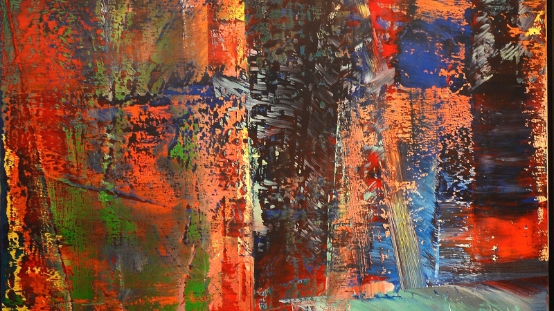 Mid-section detail from Gerhard Richter's Abstraktes Bild