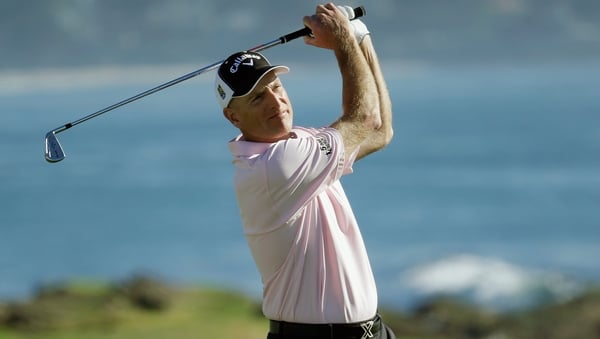 Jim Furyk claimed a round of 63 to take the lead at Pebble Beach