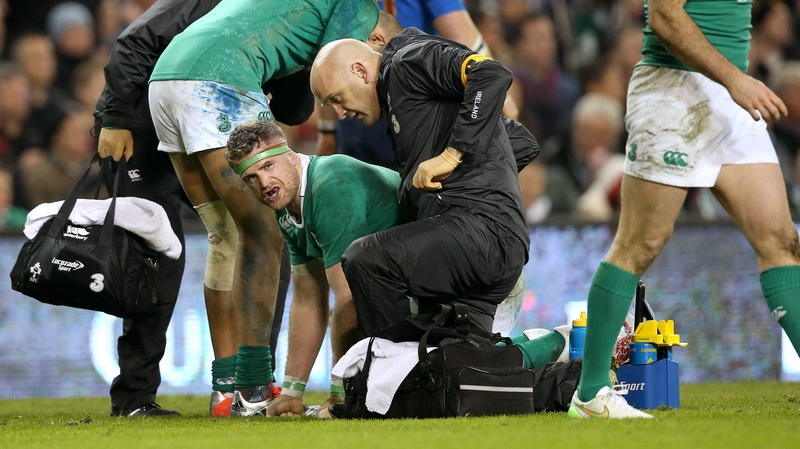 Three of Jamie Heaslip's vertebrae were fractured in the initial incident