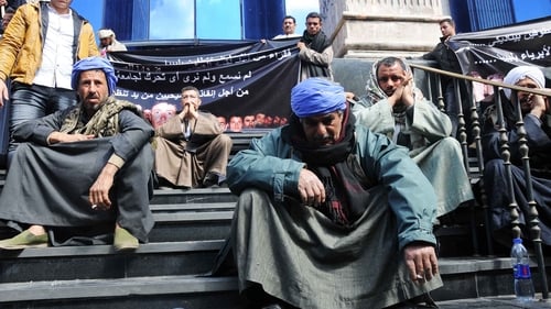 Egyptians protesting last week over government inaction about the kidnapping of the 21 Coptic Christians in Libya