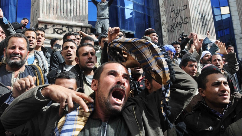 Egyptians protested at what they saw as government inaction to the kidnappings
