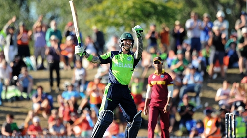 John Mooney celebrates hitting the winning runs