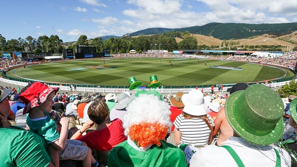 Irish fans look on as Ireland prevailed over the West Indies in Nelson