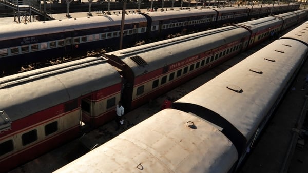The newborn survived after falling through a train toilet chute