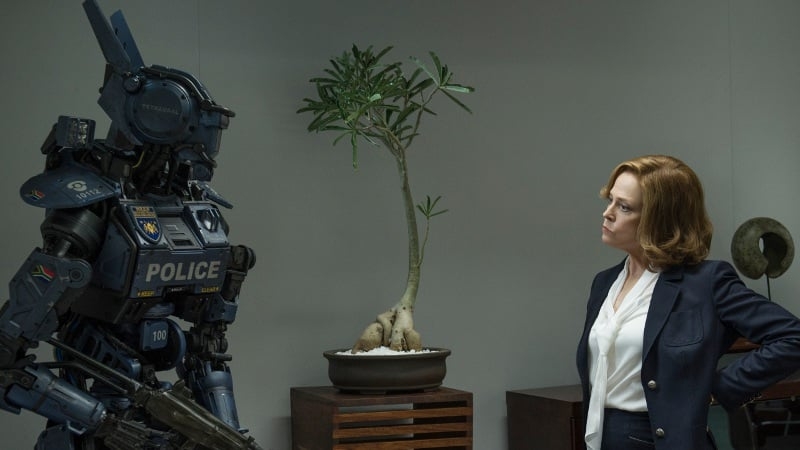 Robocrock: A scene from Chappie with Sigourney Weaver