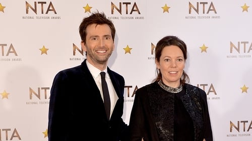 Olivia Colman with her Broadchurch co-star David Tennant