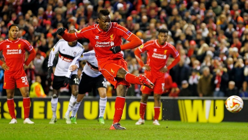 Mario Balotelli scores the winning goal from the penalty spot
