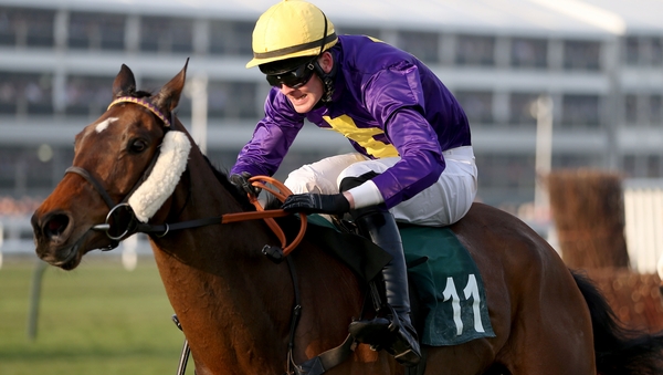 Spring Heeled with Robbie McNamara on their way to winning the Fulke Walwyn Kim Muir Challenge Cup Handicap Chase