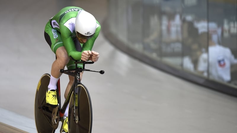 Ireland's Martyn Irvine competes in the Men's Omnium Individual Pursuit