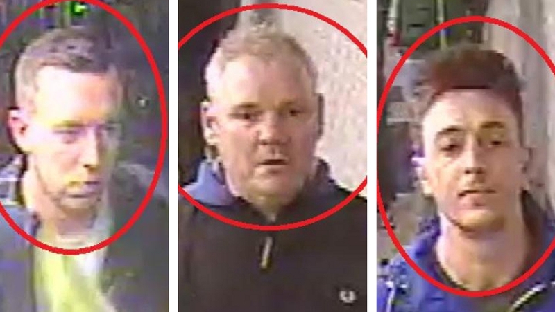 Scotland Yard released images of three men as part of an investigation into the incident