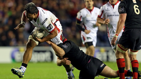 Ulster's Nick Williams is tackled