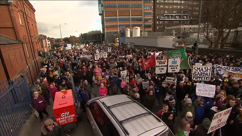 Over 5,000 people are estimated to have taken part in the demonstration