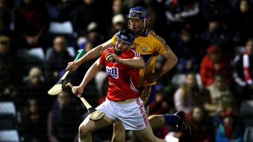 Cork's Conor Lehane is tackled by Conor Ryan of Clare