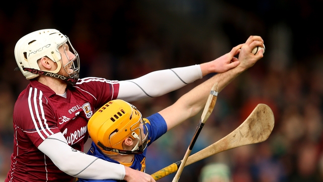 A game of millimetres: Galway’s John Hanbury and Seamus Callanan of Tipperary