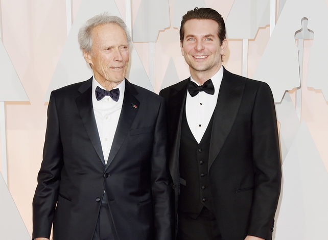 Clint Eastwood and Bradley Cooper, nominated for American Sniper
