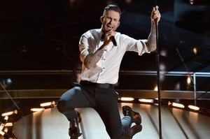 Adam Levine of Maroon 5 performing Lost Stars from the movie Begin Again during the ceremony
