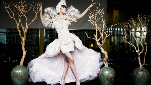 Watch! Irish designer creates bespoke wedding gown