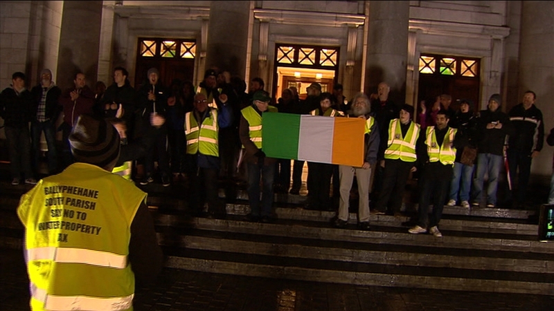 Around 20 protesters pushed their way past security personnel