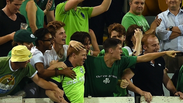 Ireland celebrated a thrilling win in Brisbane