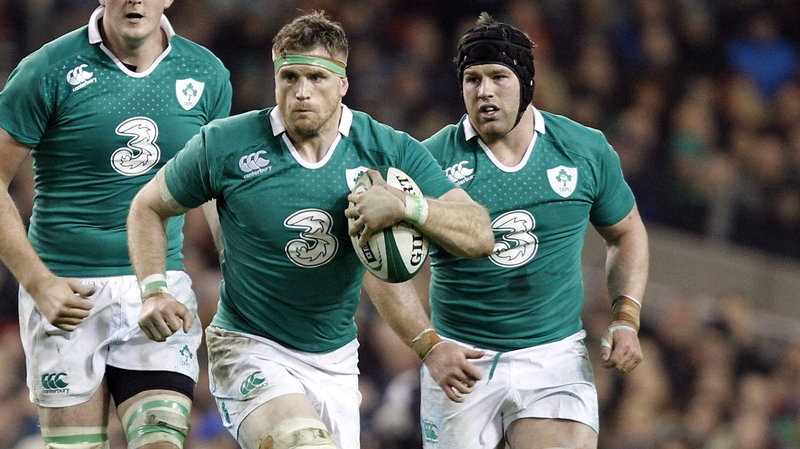 Sean O'Brien (R) says Ireland can cope with Jamie Heaslip's (L) absence