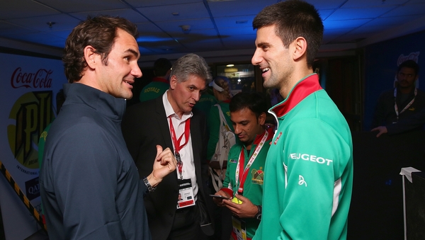 Roger Federer and Novak Djokovic