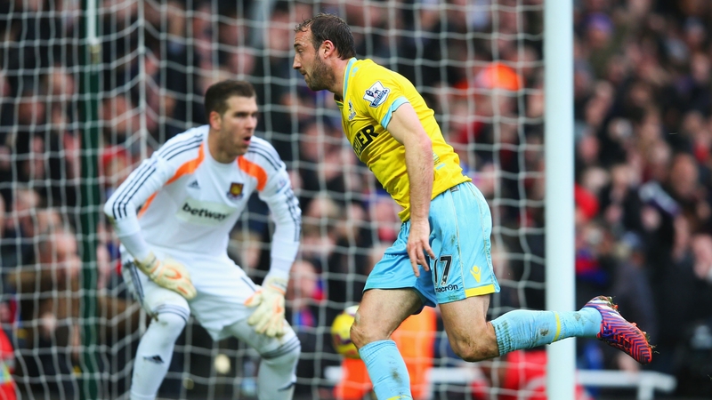 Glenn Murray celebrates his second goal at Upton Park