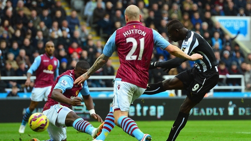Papiss Cisse scores drills home the only goal of the game at St James' Park