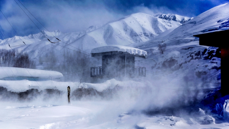 Huge sheets of snow engulfed whole villages as they swept down from the Afghan peaks after days of heavy blizzards
