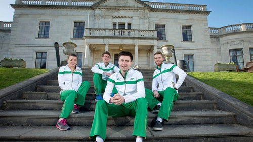 (l-r) Ciara Everard, Declan Murray, Mark English and Dara Kevrick are part of the Irish team heading to Prague