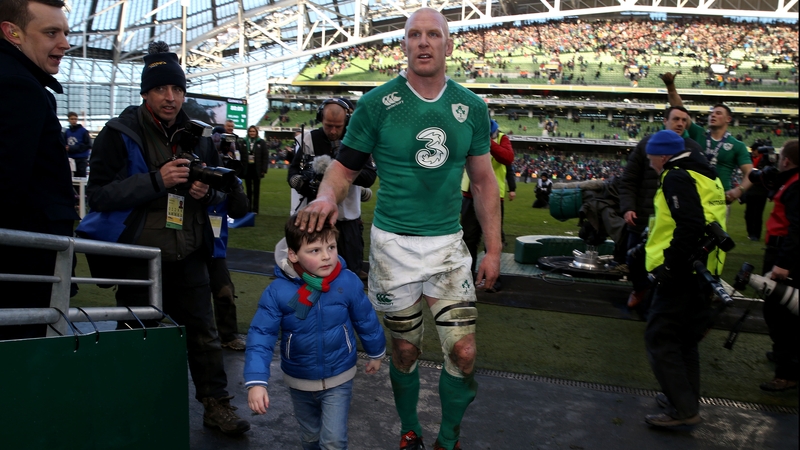 Paul O'Connell's son joined him in the immediate aftermath of Ireland's Six Nations win over England